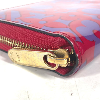 LOUIS VUITTON Long Wallet Purse M90123 Patent leather pink Vernis suite monogram Zippy wallet