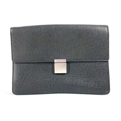 LOUIS VUITTON business bag M30782 Taiga Leather black Taiga Selenga