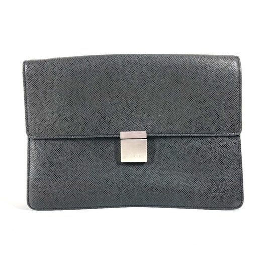 LOUIS VUITTON business bag M30782 Taiga Leather black Taiga Selenga