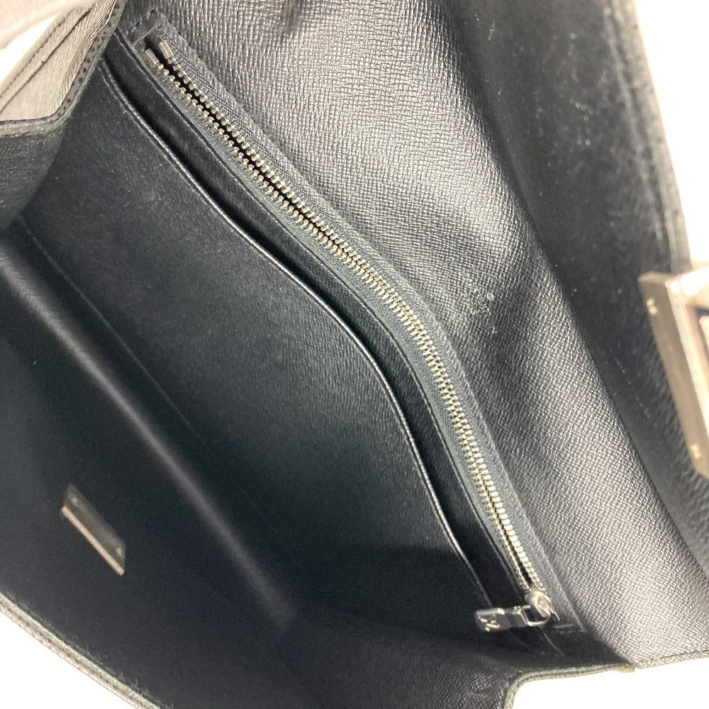 LOUIS VUITTON business bag M30782 Taiga Leather black Taiga Selenga