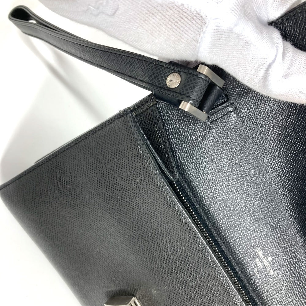 LOUIS VUITTON business bag M30782 Taiga Leather black Taiga Selenga