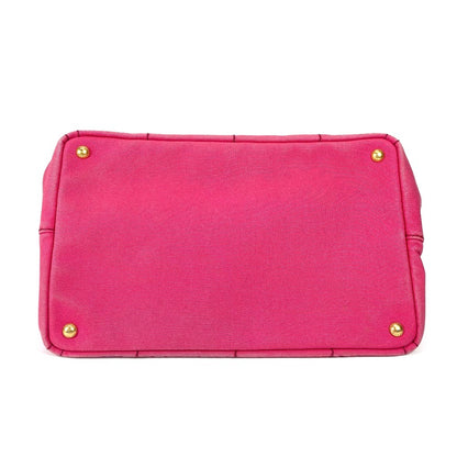 PRADA Tote Bag 1BG642 canvas pink Canapa logo M