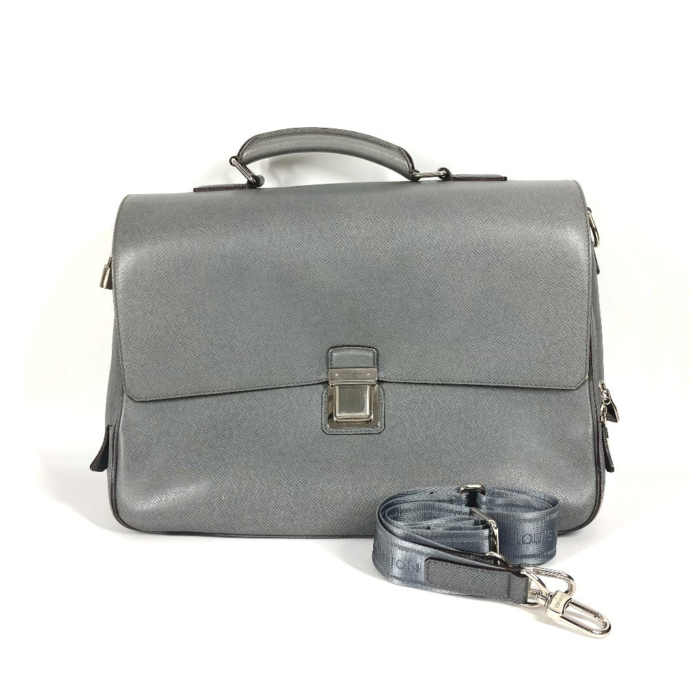 LOUIS VUITTON Business bag Ｍ32638 Taiga Leather gray Taiga Vasiri GM