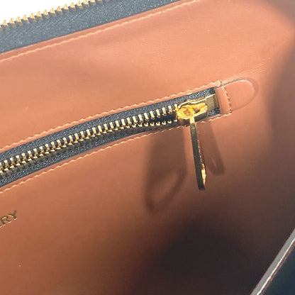 BURBERRY Clutch bag Leather / canvas Brown TB logo