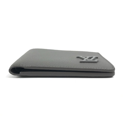 LOUIS VUITTON Folded wallet M81026 Calf leather gray LV Aerogram Portefeuille Multripru