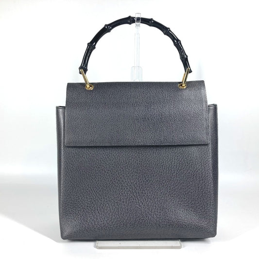 GUCCI Handbag 001・1118 leather gray vintage Bamboo