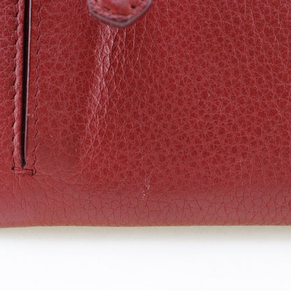 PRADA Long Wallet Purse 1MH132 leather Red Vitterodino