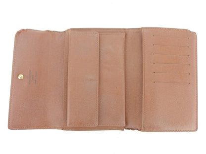 LOUIS VUITTON Tri-fold wallet M61202 Brown beige gold Porte TresorEtui Papie