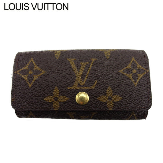 LOUIS VUITTON Key case Key holder M62631 Brown beige gold Multicles4