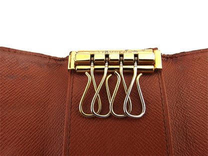 LOUIS VUITTON Key case Key holder M62631 Brown beige gold Multicles4