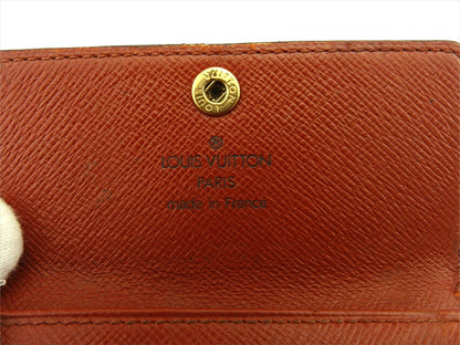 LOUIS VUITTON Key case Key holder M62631 Brown beige gold Multicles4