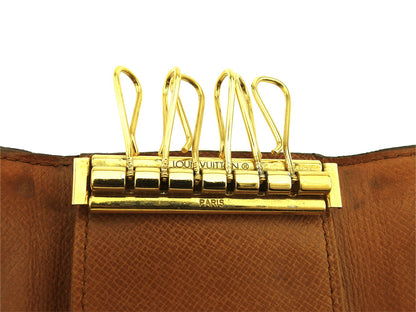 LOUIS VUITTON Key case Key holder M62630 Brown beige gold Multicles6