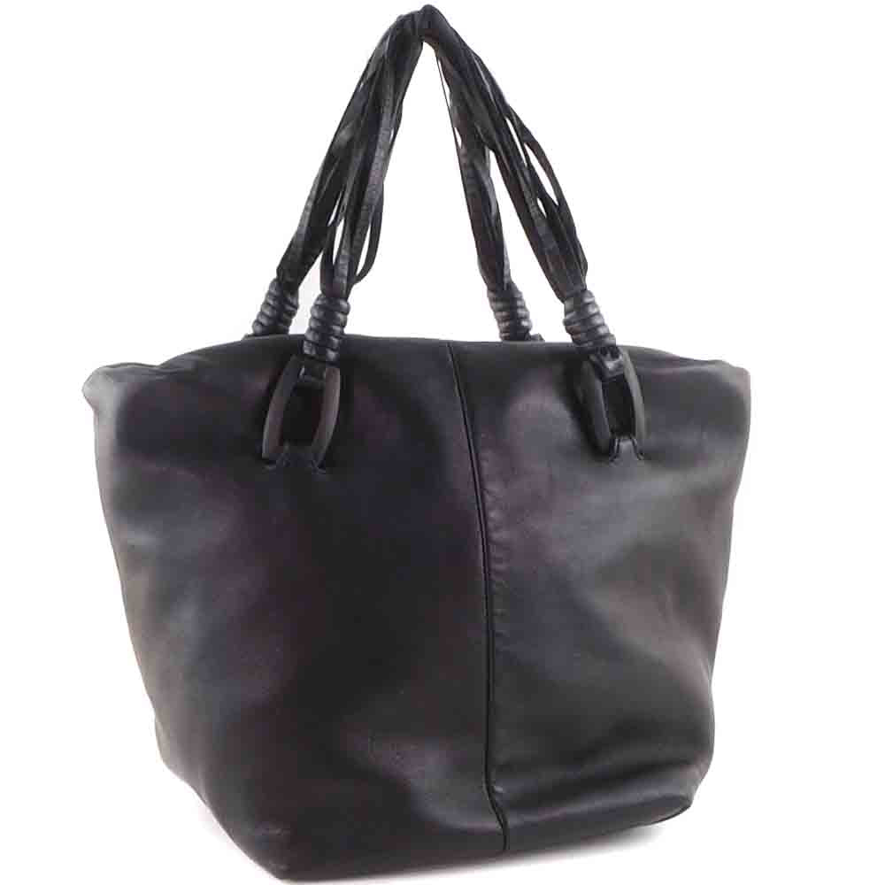 LOEWE Handbag lambskin black Women Used Authentic