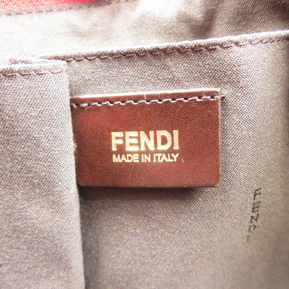 FENDI Tote Bag 8BH215 PVC coated canvas Red Zucchino Women Used Authentic