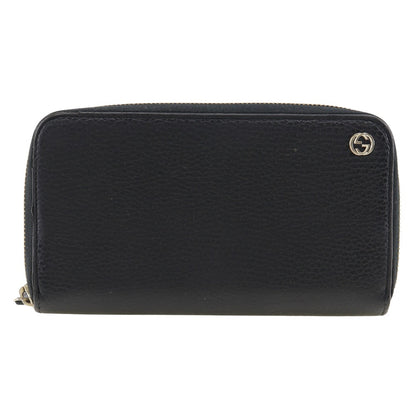 GUCCI Long Wallet Purse 509644 leather black Interlocking