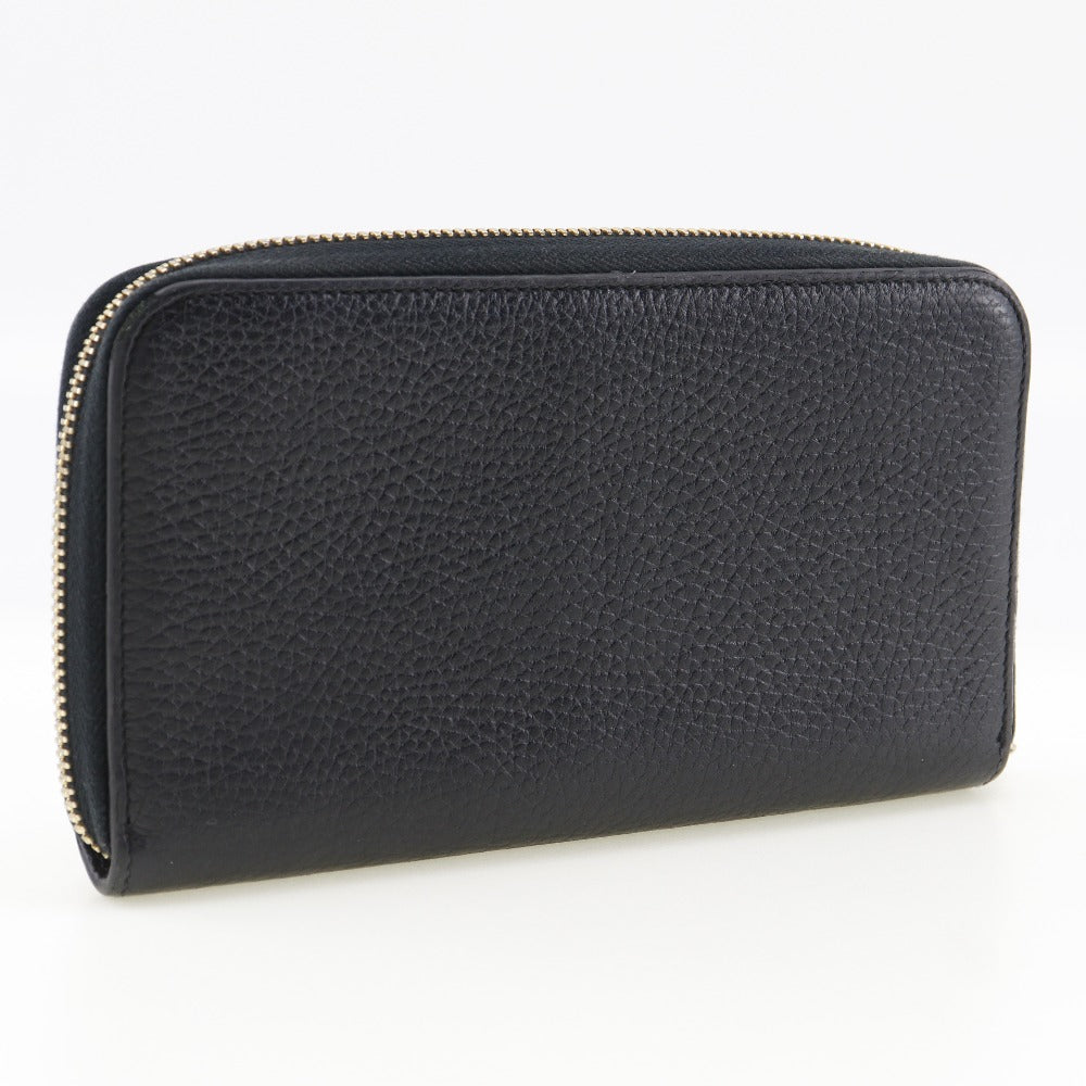 GUCCI Long Wallet Purse 509644 leather black Interlocking