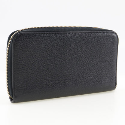 GUCCI Long Wallet Purse 509644 leather black Interlocking