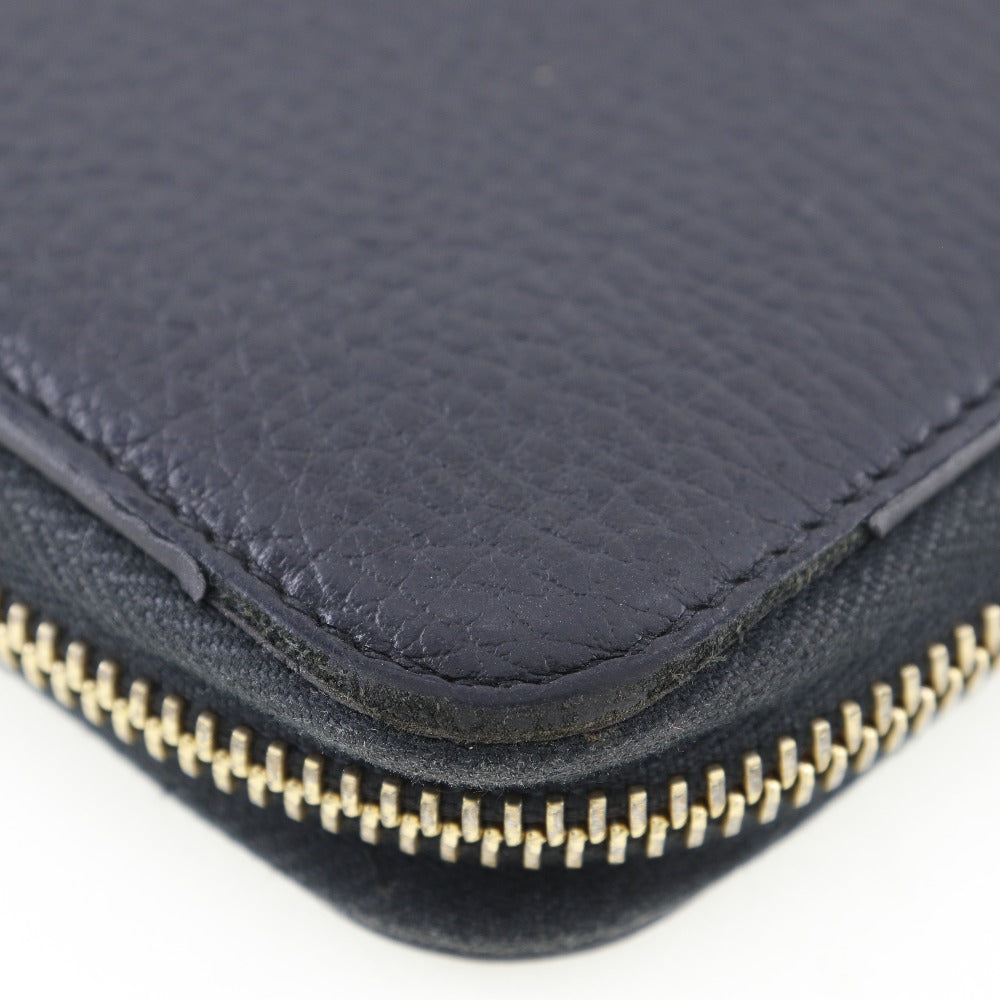 GUCCI Long Wallet Purse 509644 leather black Interlocking