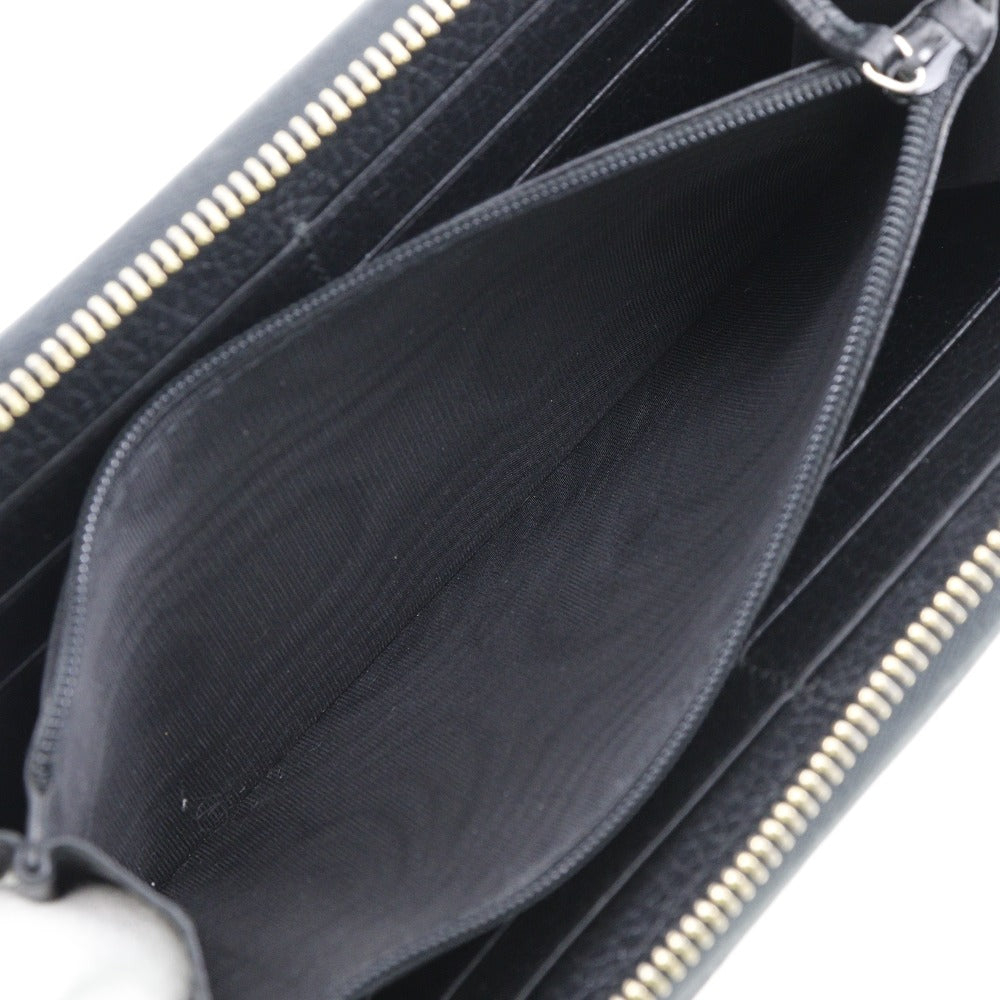 GUCCI Long Wallet Purse 509644 leather black Interlocking