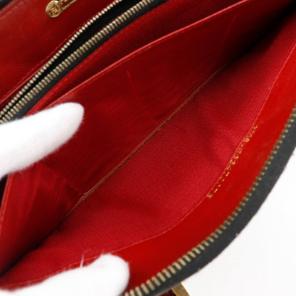 FENDI Handbag Nylon canvas Brown / red Leopard Leopard Pattern Wallet bag