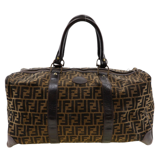 FENDI Boston Duffel bag canvas Brown vintage Zucca unisex(Unisex) Used Authentic