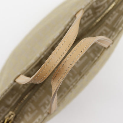 FENDI Handbag canvas beige Zucca