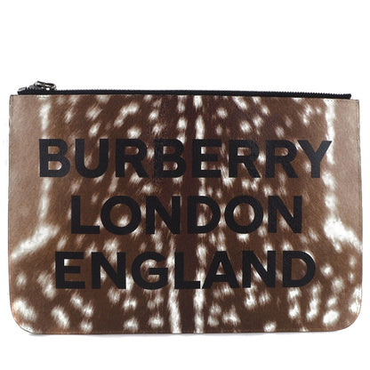 BURBERRY Clutch bag 8015103 Cowhide Brown business bag LONDON ENGLAND