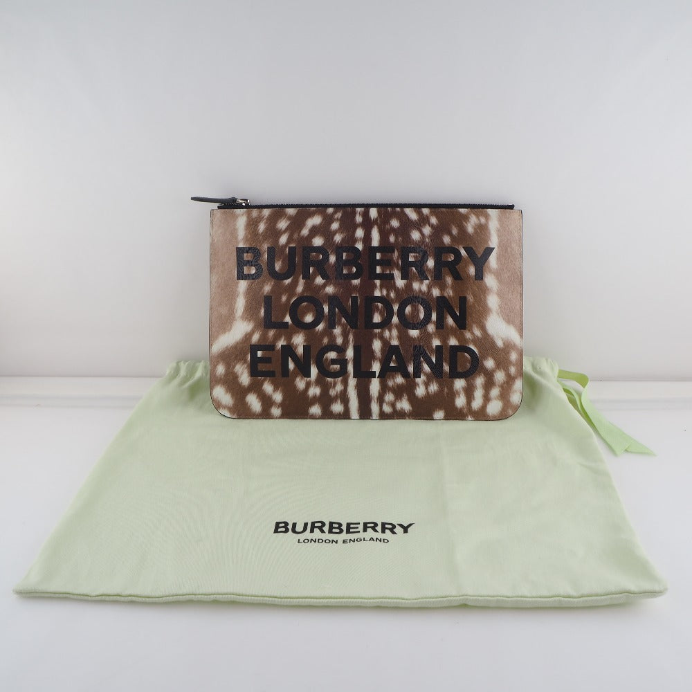 BURBERRY Clutch bag 8015103 Cowhide Brown business bag LONDON ENGLAND