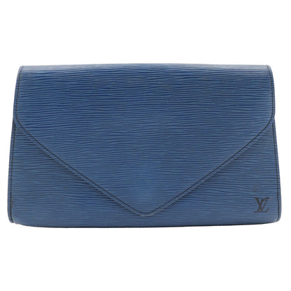 LOUIS VUITTON Clutch bag M52635 Epi Leather Blue business bag Art deco
