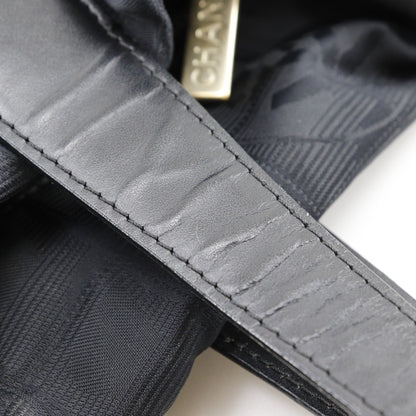 CHANEL Tote Bag Nylon canvas black Mini Boston New travel line