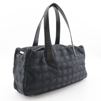 CHANEL Tote Bag Nylon canvas black Mini Boston New travel line