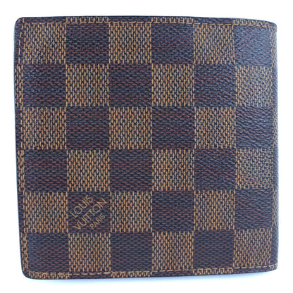 LOUIS VUITTON Bifold Wallet N61675 Damier canvas Brown Portefeuille Marco