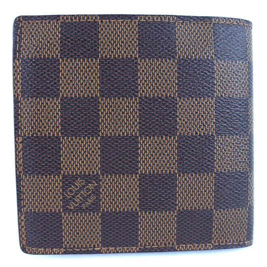 LOUIS VUITTON Bifold Wallet N61675 Damier canvas Brown Portefeuille Marco