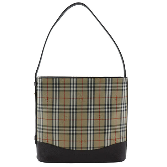 BURBERRY Shoulder Bag Canvas, Leather Brown Nova Check