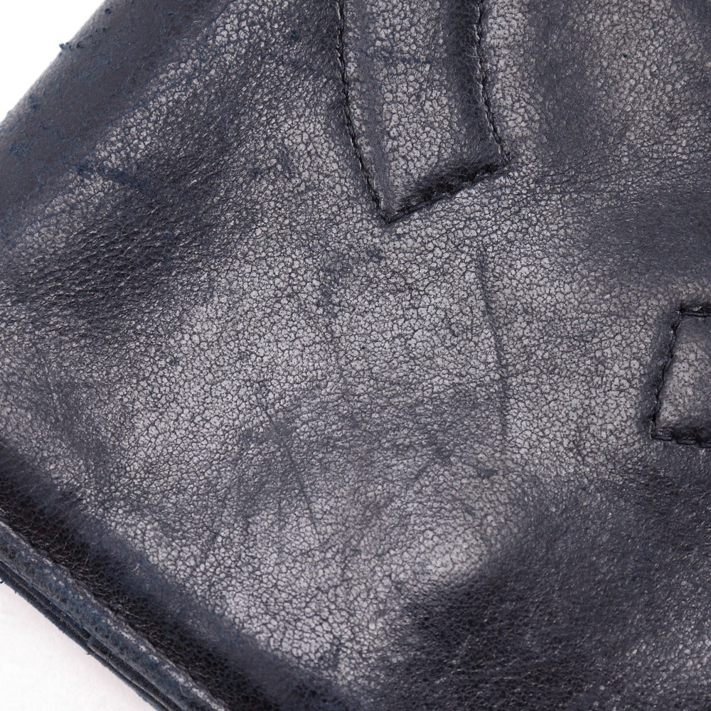 CHANEL Long Wallet Purse lambskin black vintage COCO Mark
