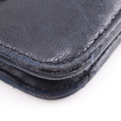 CHANEL Long Wallet Purse lambskin black vintage COCO Mark