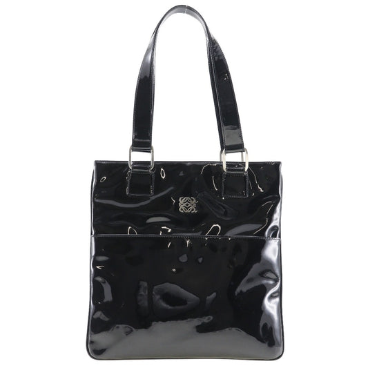 LOEWE Shoulder Bag enamel black Women Used Authentic