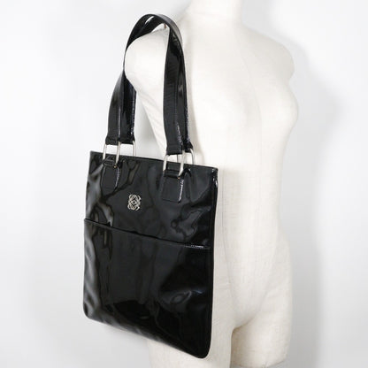 LOEWE Shoulder Bag enamel black Women Used Authentic