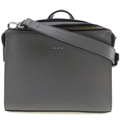 FENDI Handbag 7M0238O7B leather gray 2WAYShoulder mini messenger Women Used Authentic
