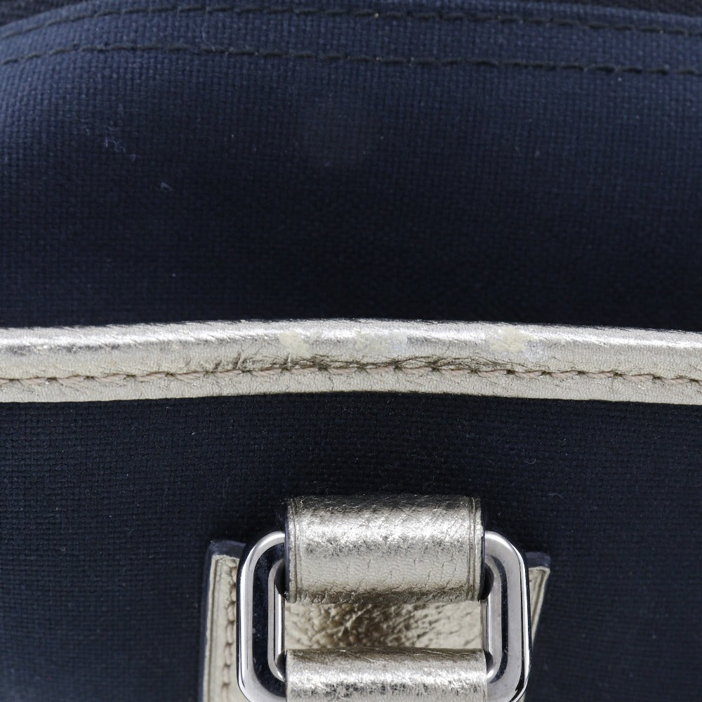 LOEWE Handbag Canvas, Leather Navy 2010 Boston Duffel bag Amazona 36 Women Used Authentic