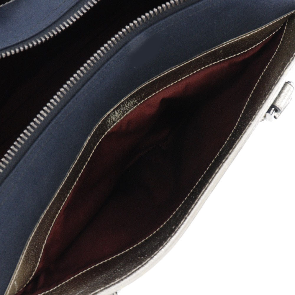 LOEWE Handbag Canvas, Leather Navy 2010 Boston Duffel bag Amazona 36 Women Used Authentic