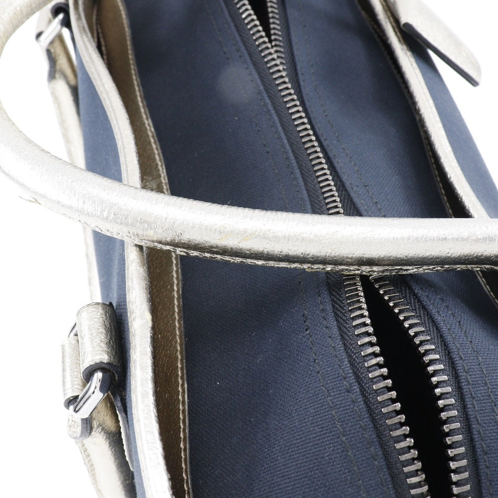 LOEWE Handbag Canvas, Leather Navy 2010 Boston Duffel bag Amazona 36 Women Used Authentic