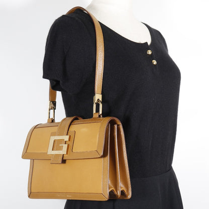 GUCCI Shoulder Bag 001.4140 Calfskin Brown G buckle