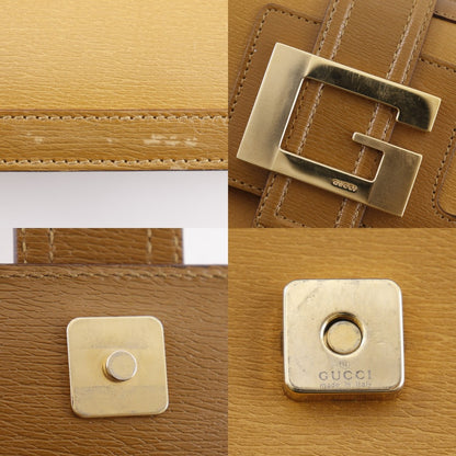 GUCCI Shoulder Bag 001.4140 Calfskin Brown G buckle