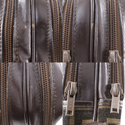 FENDI Shoulder Bag Nylon canvas Brown Zucca