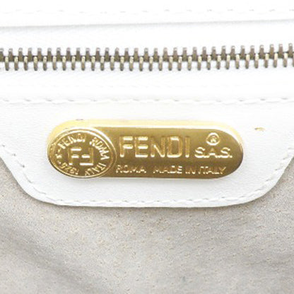FENDI Handbag leather White Women Used Authentic