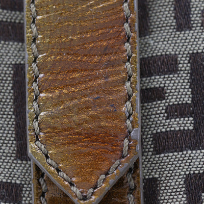 FENDI Shoulder Bag 8BL106-CNL Nylon canvas bronze Mini Boston Zucca Women Used Authentic