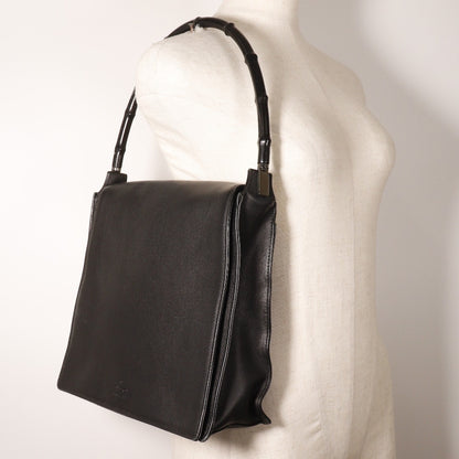 GUCCI Shoulder Bag 001 3243 200047 Calfskin black Bamboo
