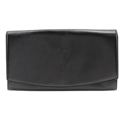 LOUIS VUITTON Clutch bag M63962 leather black Opera line Aegean mens(Unisex) Used Authentic