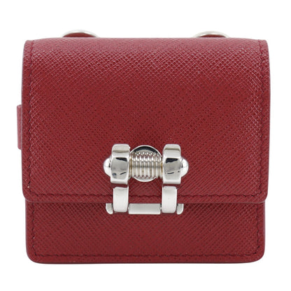 PRADA Shoulder Bag 2ZH097 Safiano Red Pochette Shoulder pouch Women Used Authentic